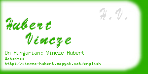 hubert vincze business card